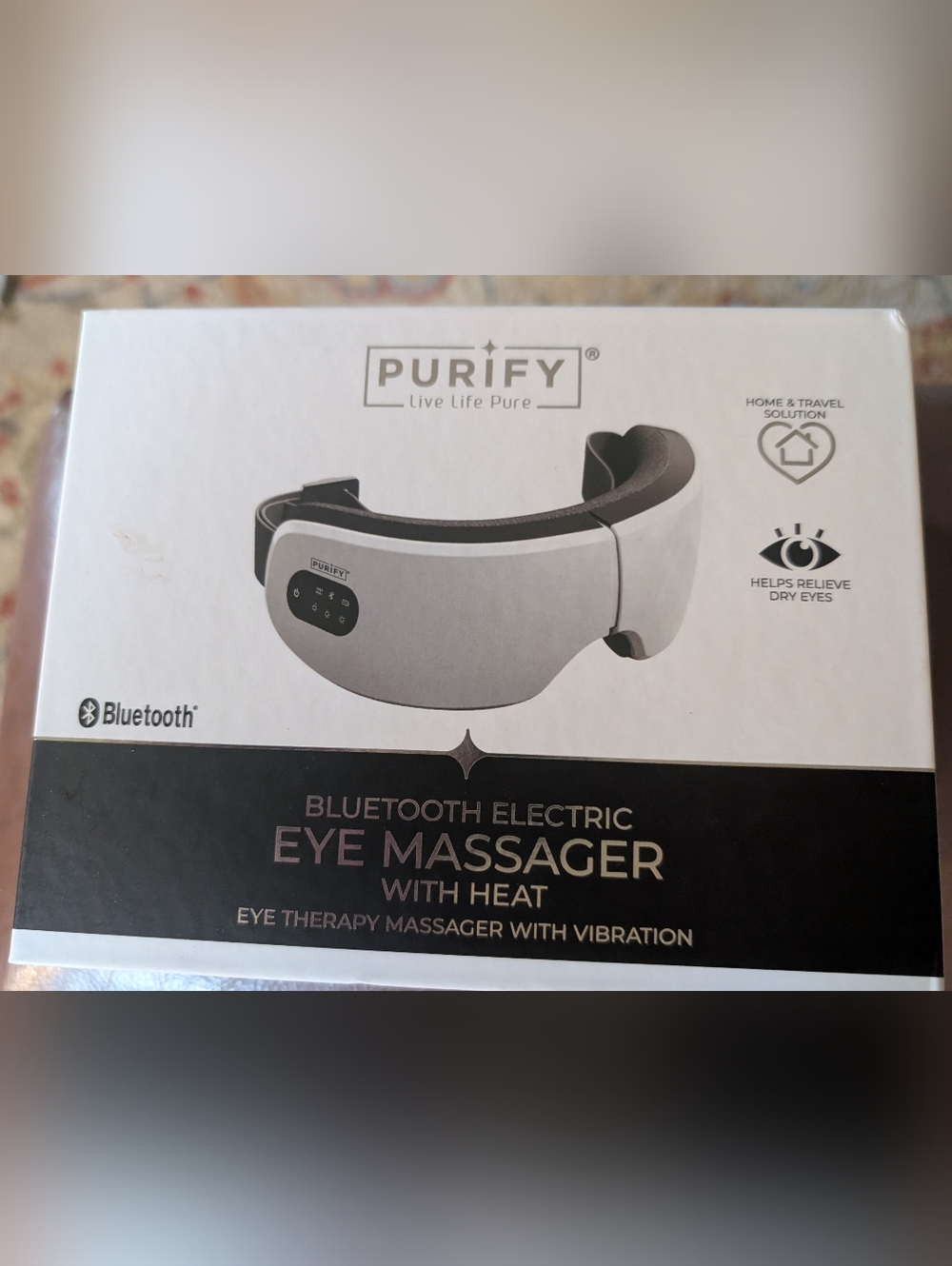 Bluetooth Electric Eye Massager with Heat — Silver